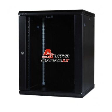 Komutacinė pakabinama spinta 19" 12U 600x450x635 (surinkta) (juoda)