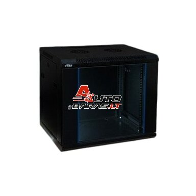 Komutacinė spinta 10'' pakabinama 12U 300x300x656,70mm (juoda, nesurinkta, IP20) ASP-3312