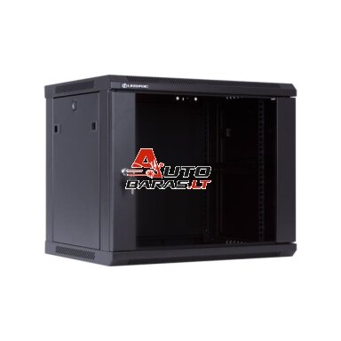 Komutacinė spinta 19'' pakabinama 6U 600x600x368 (juoda)