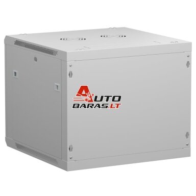 Komutacinė spinta 19'' pakabinama 9U 600x450mm (pilka, nesurinkta, IP20) ASP2-6409