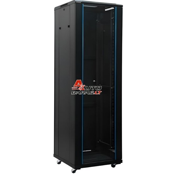 Komutacinė spinta 19'' pastatoma 42U 800x800x2055mm (juoda, nesurinkta, IP20) A2-8842