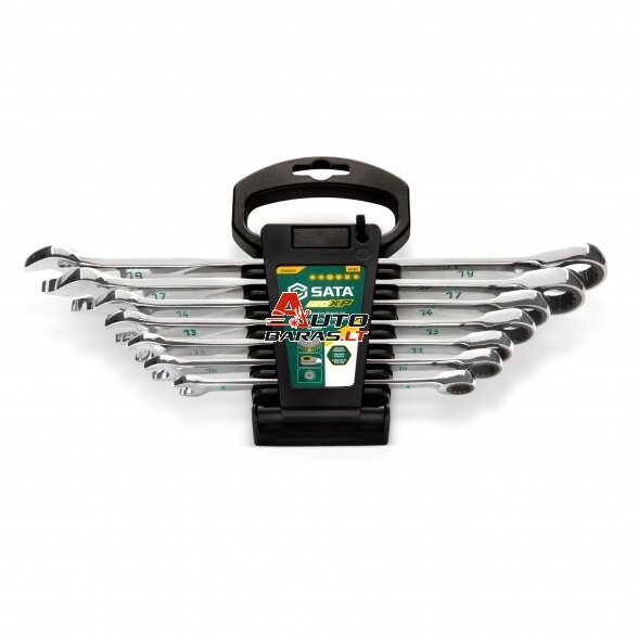 SATA Kombinuotų raktų su terkšle rinkinys 7vnt. (8-19mm) 120XP