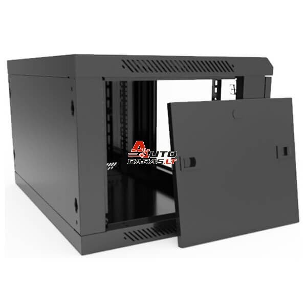 Komutacinė spinta pakabinama 19" 12U ZH-6412B (600x550x501mm, juoda, IP20, 2 durų, nesurinkta)