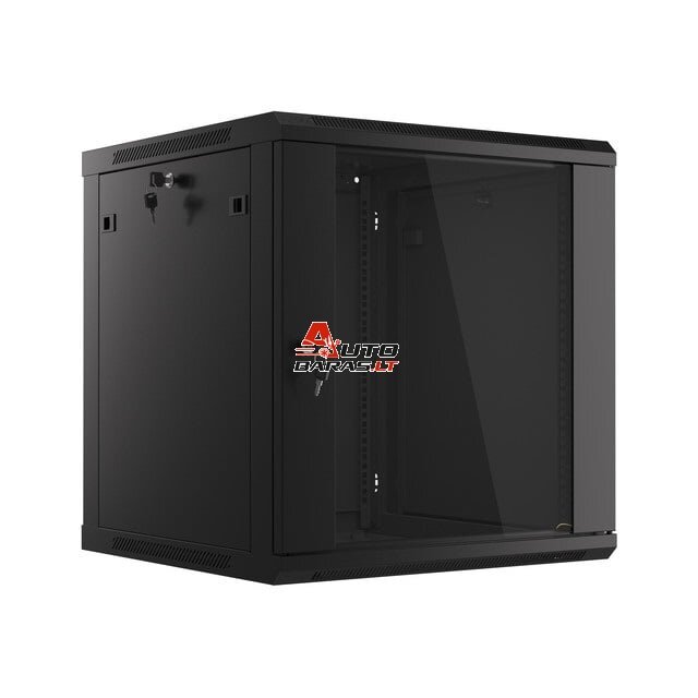 Komutacinė spinta 19'' pakabinama 12U 600x450x635 (nesurinkta, juoda)
