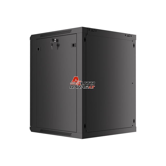 Komutacinė spinta 19'' pakabinama 15U 600x600mm (juoda, nesurinkta, IP20) ASP2-6615