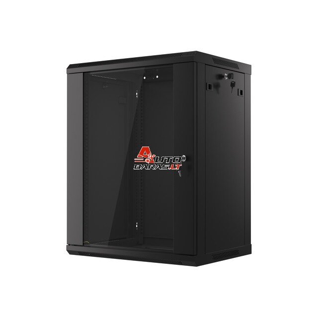 Komutacinė spinta 19'' pakabinama 15U 600x600x770 (nesurinkta, juoda)