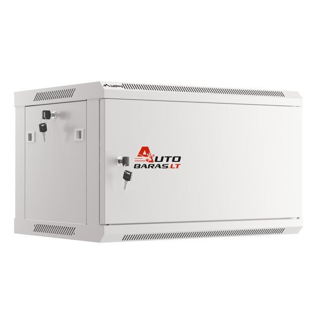 Komutacinė spinta 19'' pakabinama 6U 600x450mm (pilka, surinkta, IP20) AWM2-6406