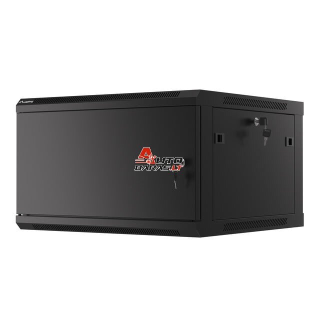 Komutacinė spinta 19'' pakabinama 6U 600x600mm (juoda, nesurinkta, IP20) ASP2-6406