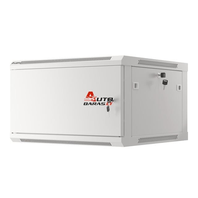 Komutacinė spinta 19'' pakabinama 6U 600x600mm (pilka, nesurinkta, IP20) ASP2-6606