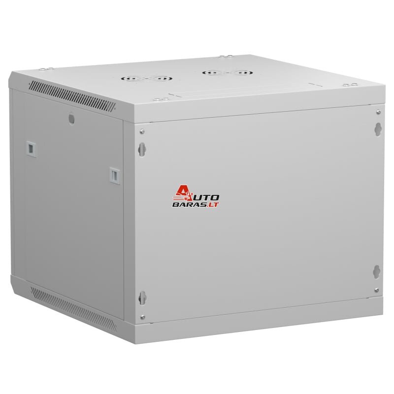 Komutacinė spinta 19'' pakabinama 9U 600x450mm (pilka, nesurinkta, IP20) ASP2-6409