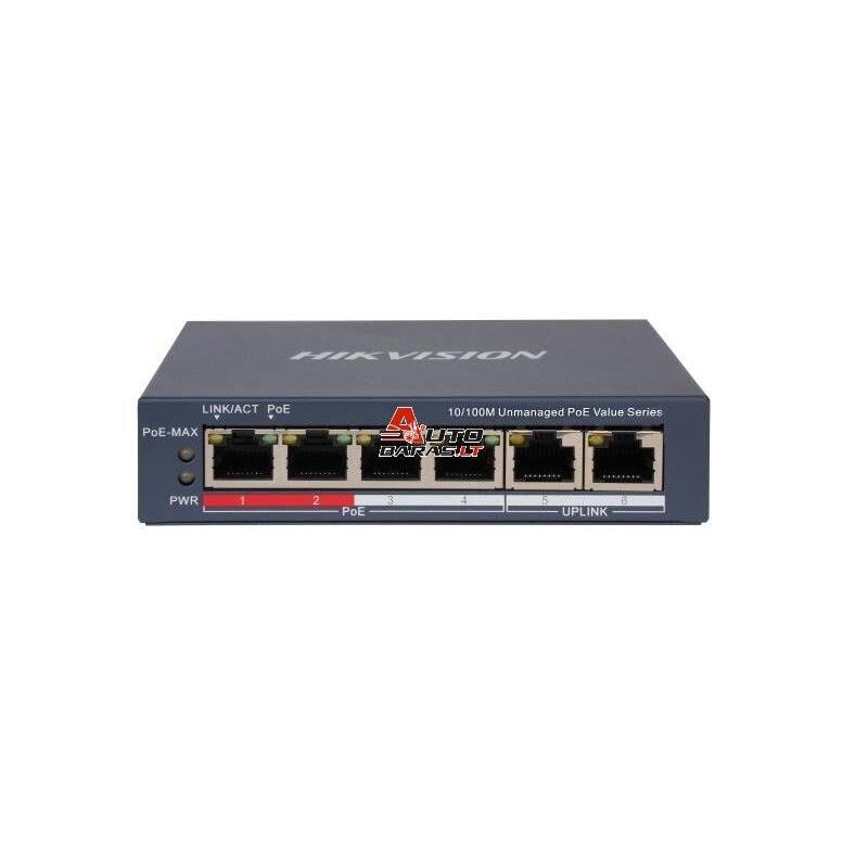 Komutatorius 6 prievadų Hikvision DS-3E0106P-E/M(B)