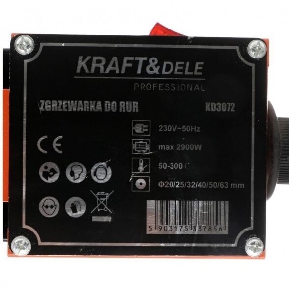 KRAFTDELE SUVIRINIMO APARATAS TERMOPLASTO VAMZDŽIAMS (PVC) 2900W 4