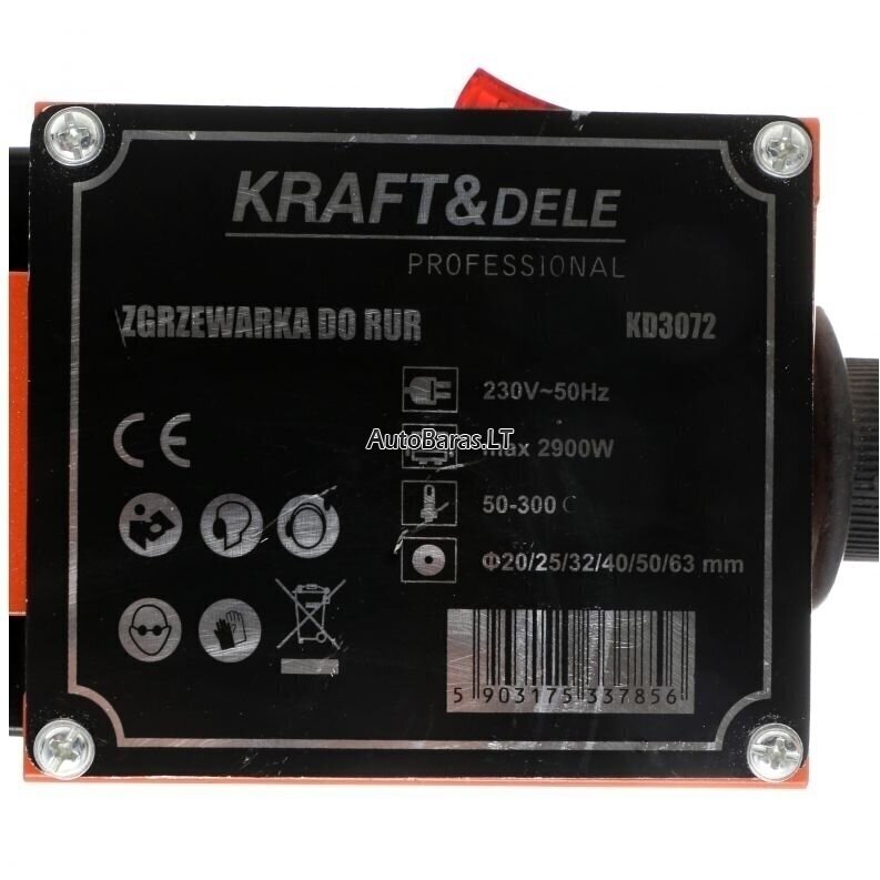 KRAFTDELE SUVIRINIMO APARATAS TERMOPLASTO VAMZDŽIAMS (PVC) 2900W 4