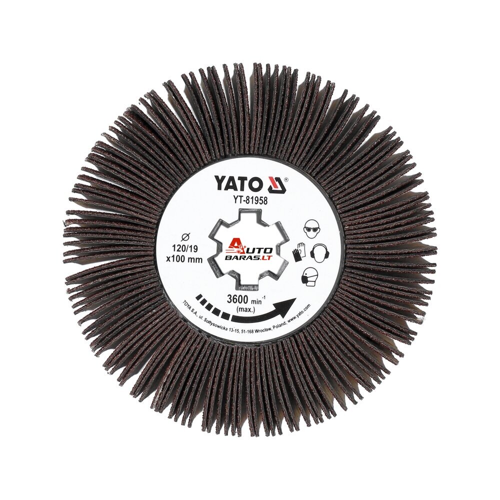 YATO Lapelinis šlifavimo diskas Nr.120 120x100mm paviršiaus šlifavimo įrankiui 1