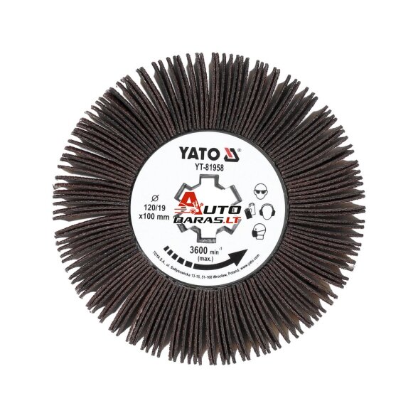 YATO Lapelinis šlifavimo diskas Nr.120 120x100mm paviršiaus šlifavimo įrankiui 1