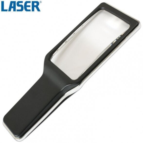 LASER padidinimo stiklas su LED pašvietimu