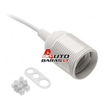 Lemputės lizdas su laidu baltas GTV GZ-E27000-00 (baltas, E27, 60W) Lemputės lizdas su laidu baltas GTV GZ-E27000-00 (baltas, E27, 60W)