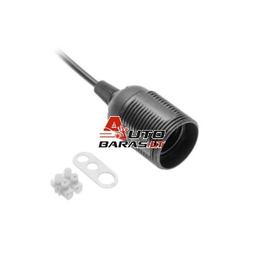 Lemputės lizdas su laidu GTV GZ-E27000-00 (juodas, E27, 60W) Lemputės lizdas su laidu GTV GZ-E27000-00 (juodas, E27, 60W)