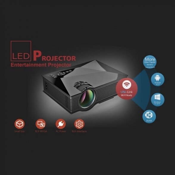 LED projektorius UNIC UC46 wifi FULL HD 1080p 1