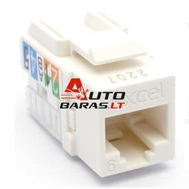 Lizdas EXCEL 100-011 RJ45 (Baltas, Cat6, UTP, keystone)