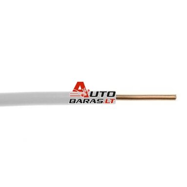 Lietkabelis H07V-U (YDY) 1x2.5 mm2 vienagyslis laidas (monolitinis, baltas, 1 m) Lietkabelis H07V-U (YDY) 1x2.5 mm2 vienagyslis laidas (monolitinis, baltas, 1 m)