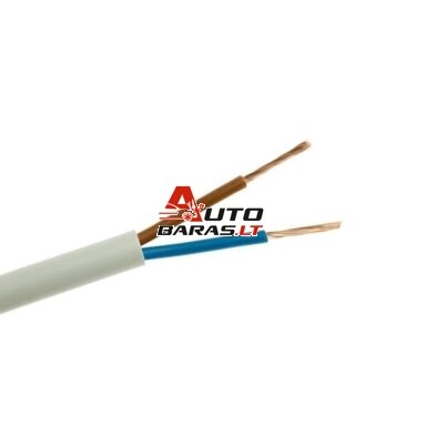 Lietkabelis OMY kabelis 2x0.5mm2 (baltas, 100m) Lietkabelis OMY kabelis 2x0.5mm2 (baltas, 100m)