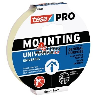 Lipni dvipusė juosta vidaus darbams TESA PRO 5m x 19mm TESA 66958-00007-00