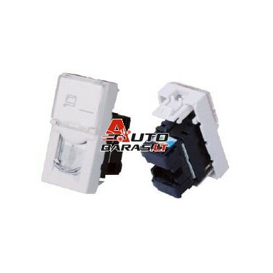 Lizdas RJ45 UTP keystone tipo montuojamas į apdaila Cat 5e 45x22,5mm Lizdas RJ45 UTP keystone tipo montuojamas į apdaila Cat 5e 45x22,5mm