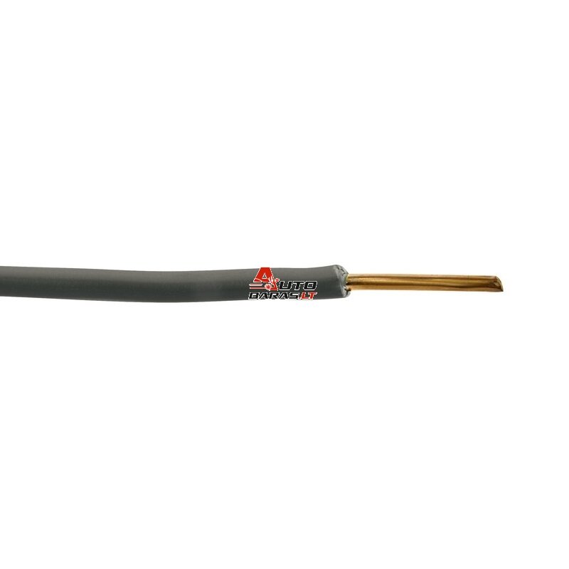 Lietkabelis H07V-U (YDY) 1x1.5 mm2 vienagyslis laidas (monolitinis, juodas, 1 m)