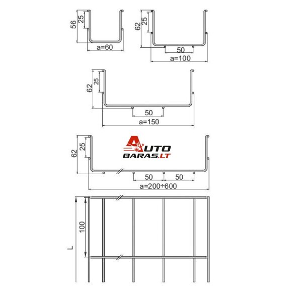 Lovelis kabeliui BAKS KDS/KDSO100H60/3 1