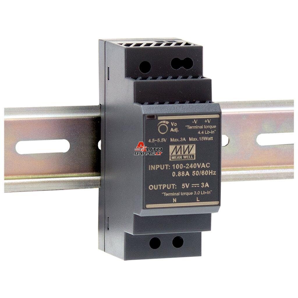 Maitinimo blokas 1.5A/24V ant DIN bėgelio HDR-30-24 Maitinimo blokas 1.5A/24V ant DIN bėgelio HDR-30-24