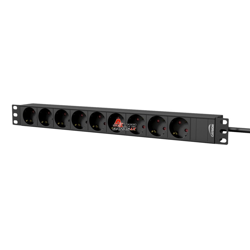 Maitinimo panelė 19'' SW-1U-9G-P 9X220V (be jungiklio)