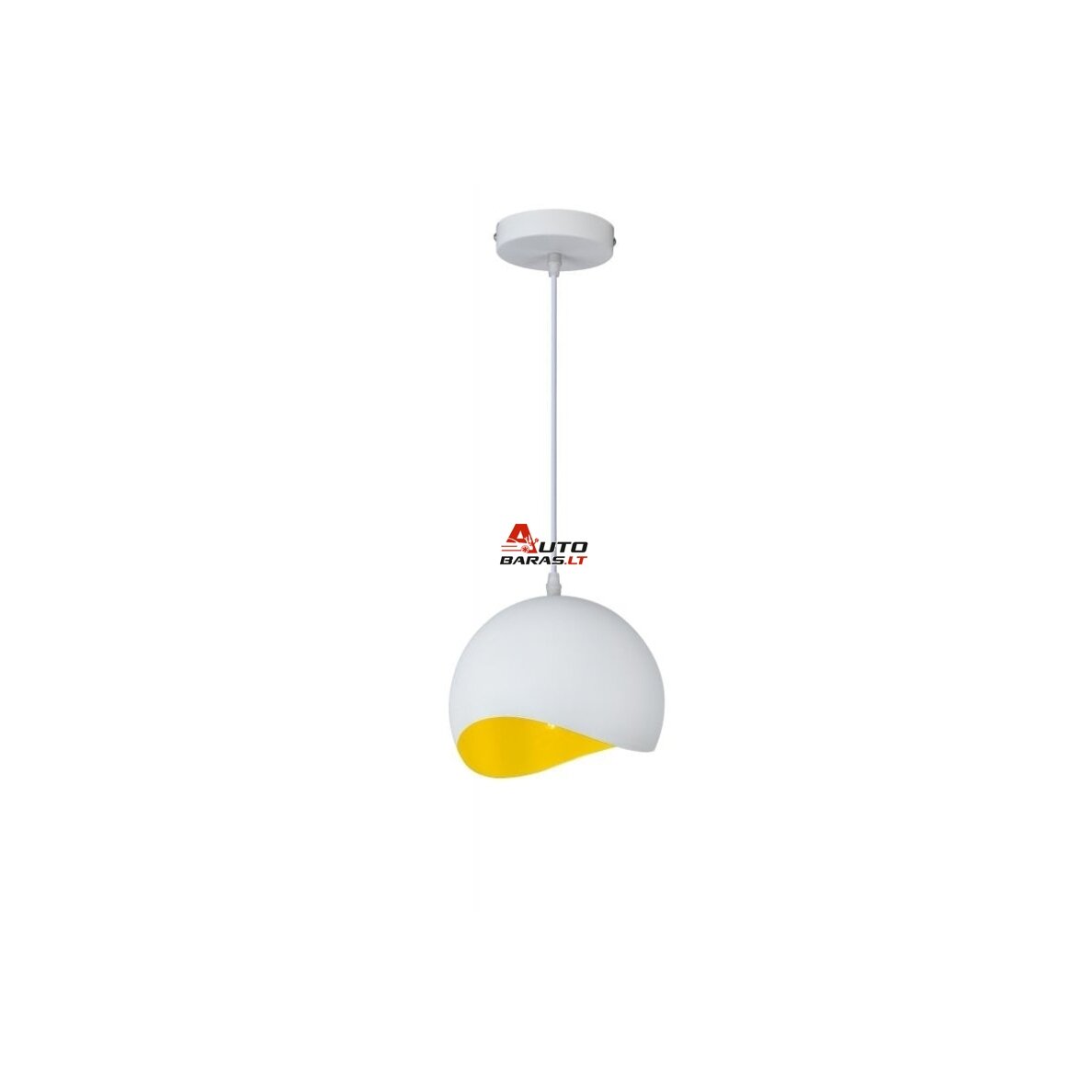 MAVIA lubinis LED šviestuvas (E27, 40 W, IP20, baltas, vidus auksinis, apvalus) GTV OS-MAV-08-DEC
