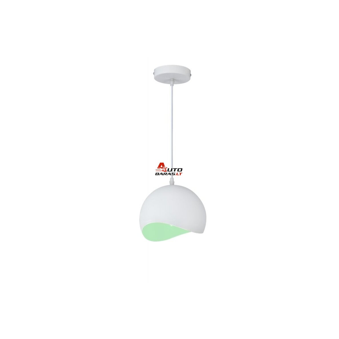MAVIA lubinis LED šviestuvas (E27, 40 W, IP20, baltas, vidus žalias, apvalus) GTV OS-MAV-09-DEC