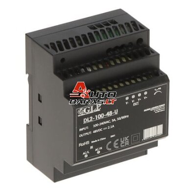 Maitinimo blokas DL2-30-48-U (0,32A/48V, 30W, DIN 35mm)