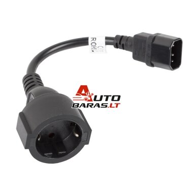 Maitinimo kabelio lizdas IEC 320 C14-SCHUKO(F)