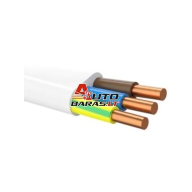 Maitinimo kabelis NKT HDXSP-J 3x1.5 (varinis, monolitas, XLPE, Dca, baltas, 100m) Maitinimo kabelis NKT HDXSP-J 3x1.5 (varinis, monolitas, XLPE, Dca, baltas, 100m)