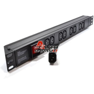 Maitinimo panelė 19'' 8X220V su C14 lizdu Maitinimo panelė 19'' 8X220V su C14 lizdu