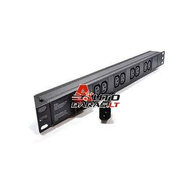 Maitinimo panelė 19'' 8X220V su jungikliu Maitinimo panelė 19'' 8X220V su jungikliu