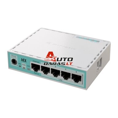Maršrutizatorius 5 prievadų MikroTik E50UG hEX refresh Maršrutizatorius 5 prievadų MikroTik E50UG hEX refresh