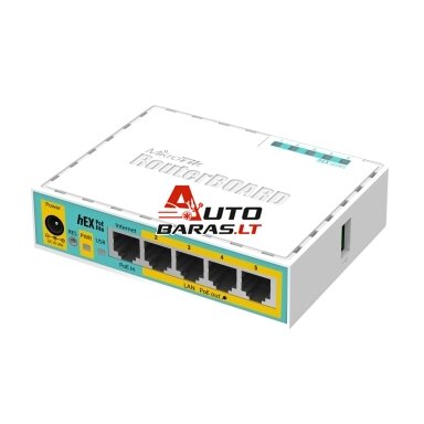 Maršrutizatorius 5 prievadų MikroTik hEX PoE lite RB750UPr2 Maršrutizatorius 5 prievadų MikroTik hEX PoE lite RB750UPr2