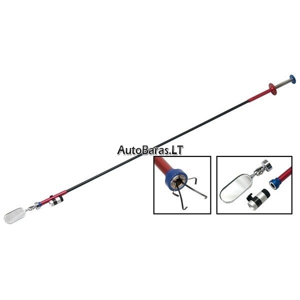 Magnetinis kotas lankstus 700mm su griebtuvu, veidrodėliu ir LED