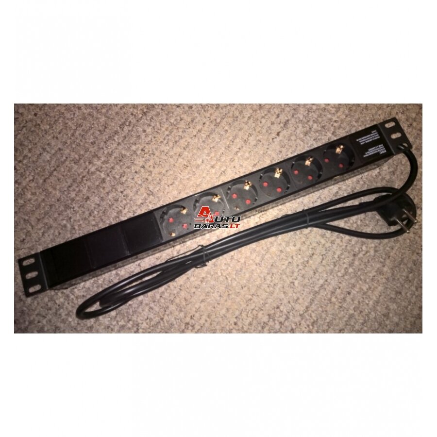 Maitinimo panelė 19'' 6X220V be jungiklio