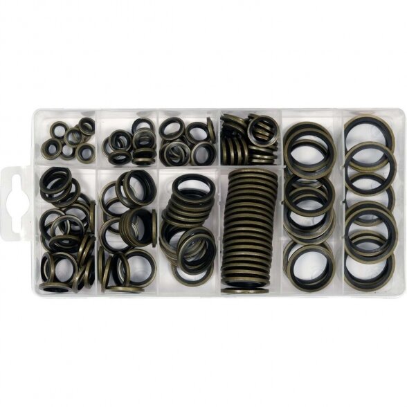 YATO Metalinių/guminių poveržlių rinkinys (150vnt)