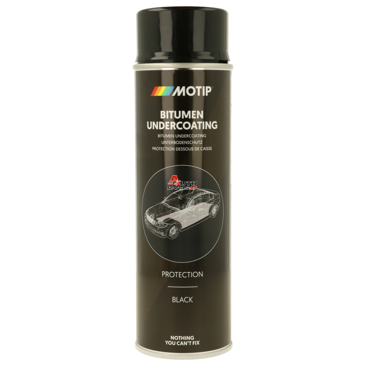 MOTIP Aerozolis - Bituminė dugno danga / Bitumen Based Undercoating 500 ml