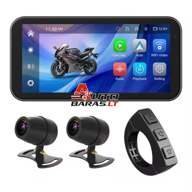 Motociklo išmanusis įrenginys su Apple Carplay/Android Auto funkcija Motociklo išmanusis įrenginys su Apple Carplay/Android Auto funkcija