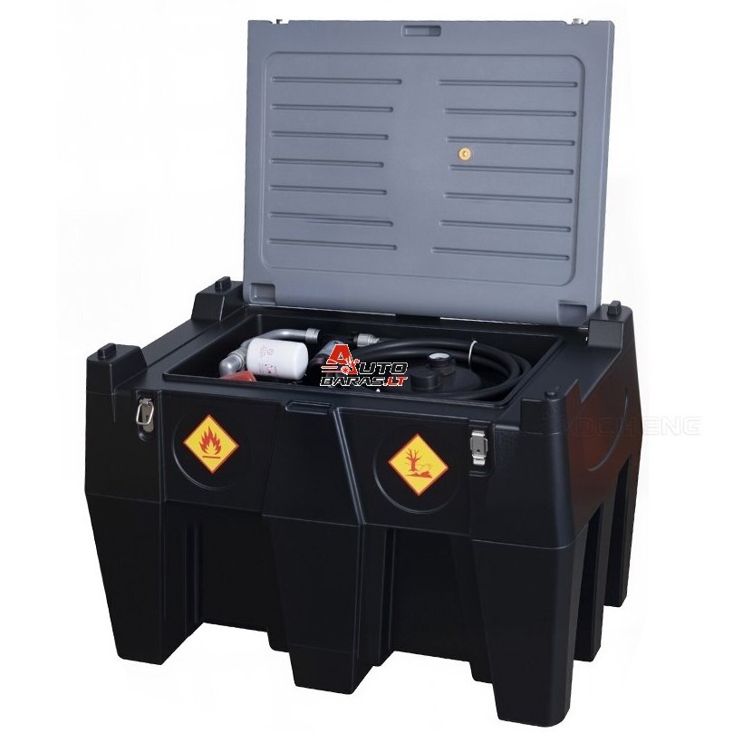 Mobili kuro talpykla 440L (plastikinė) su pompa 12V DCTP40 (automatiniu pistoletu ir filtru) 1