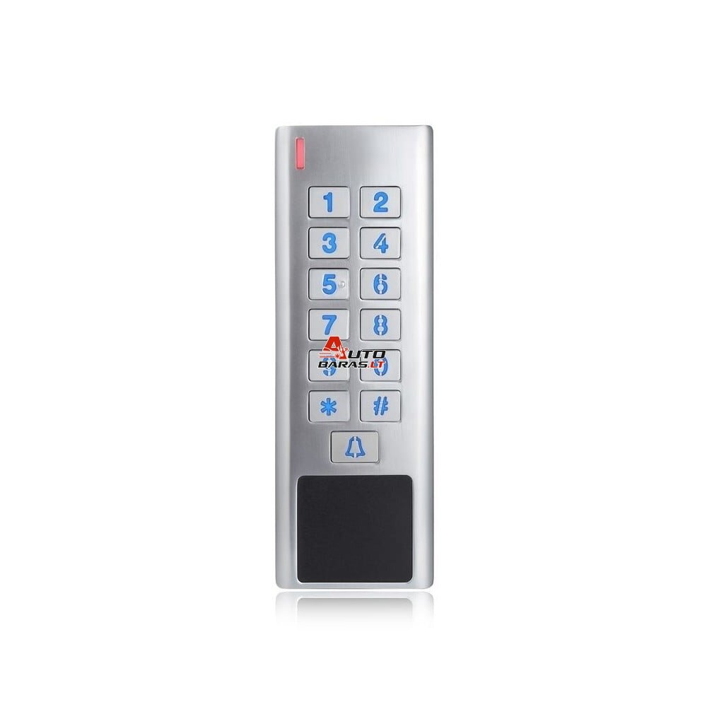 Multifunkcinė klaviatūra D-AD8EM (125kHz, IP67, 1 relė, 3000 kortelių, 129x44x20 mm, 10–24V DC)