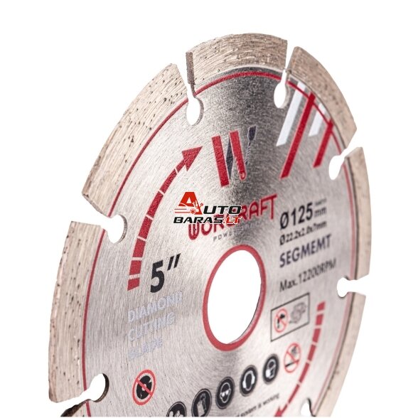 Mūro freza vagapjovė WORCRAFT 125mm 1500W - NUOMA 12