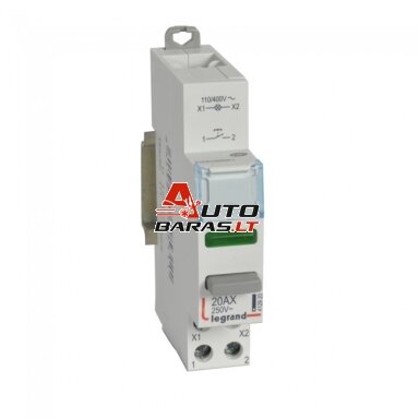 Mygtukas ant DIN bėgelio su indikacijos lempute Legrand 412920 (20A 100V/1 x N0 kontaktas) Mygtukas ant DIN bėgelio su indikacijos lempute Legrand 412920 (20A 100V/1 x N0 kontaktas)